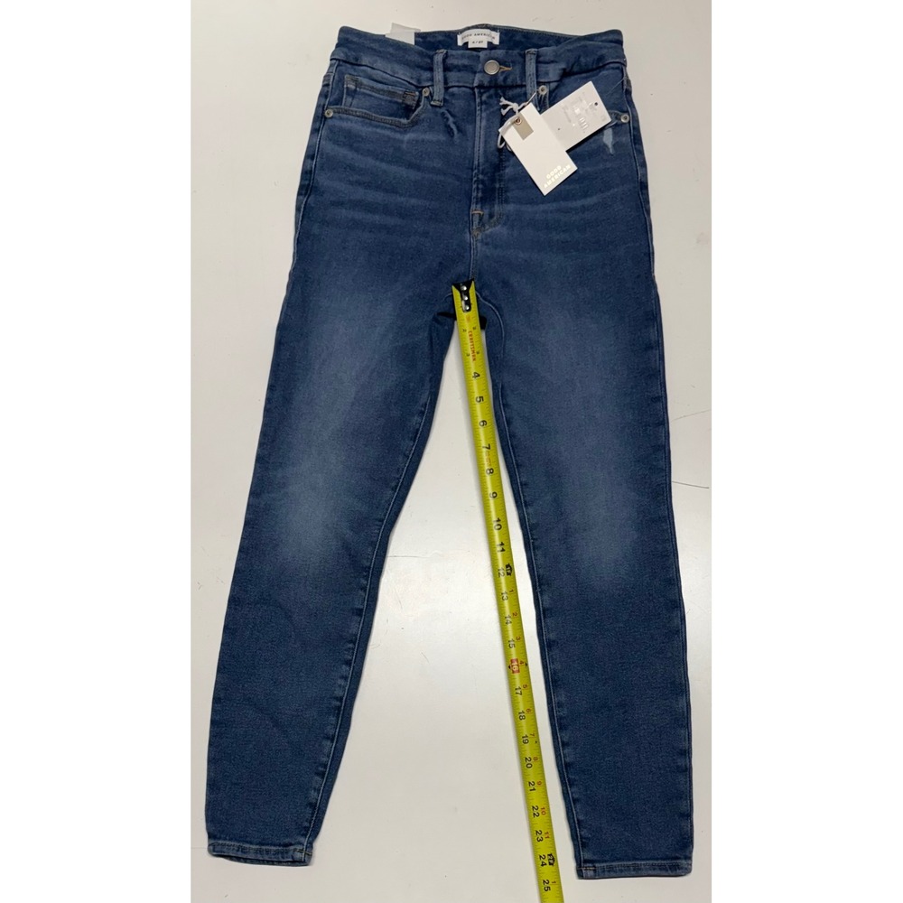 GOOD AMERICAN Good Waist Skinny Jeans Indigo Blue Women 4 27 High Rise‎